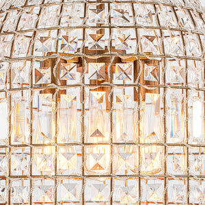 French Farmhouse Crystal Lantern Pendant Light