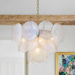 Load image into Gallery viewer, French Luxury Opal Swirl Glass Round Tiered Chandelier
