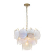 Load image into Gallery viewer, French Luxury Opal Swirl Glass Round Tiered Chandelier
