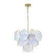 Load image into Gallery viewer, French Luxury Opal Swirl Glass Round Tiered Chandelier
