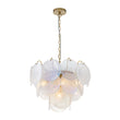 Load image into Gallery viewer, French Luxury Opal Swirl Glass Round Tiered Chandelier
