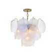 Load image into Gallery viewer, French Luxury Opal Swirl Glass Round Tiered Chandelier
