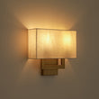 Load image into Gallery viewer, Vintage 2-Light Fabric Square Brass Wall Lamp
