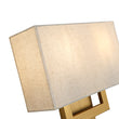 Load image into Gallery viewer, Vintage 2-Light Fabric Square Brass Wall Lamp

