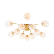 Load image into Gallery viewer, Glam 12-Light Sputnik Milky Mist Glass Bubble Semi Flush
