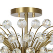 Load image into Gallery viewer, Glam 4-Light Brass Faceted Crystal Sunburst Flush Mount
