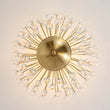 Load image into Gallery viewer, Glam 4-Light Brass Faceted Crystal Sunburst Flush Mount
