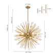 Load image into Gallery viewer, Glam 6-Light Marble Accents Sphere Firework Chandelier
