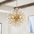 Load image into Gallery viewer, Glam 6-Light Marble Accents Sphere Firework Chandelier
