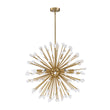 Load image into Gallery viewer, Glam 6-Light Marble Accents Sphere Firework Chandelier
