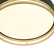 Load image into Gallery viewer, Gold Ring Accent Black Round Dimmable LED Ceiling Light
