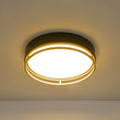 Load image into Gallery viewer, Gold Ring Accent Black Round Dimmable LED Ceiling Light

