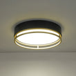 Load image into Gallery viewer, Gold Ring Accent Black Round Dimmable LED Ceiling Light
