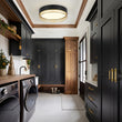 Load image into Gallery viewer, Gold Ring Accent Black Round Dimmable LED Ceiling Light
