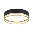Load image into Gallery viewer, Gold Ring Accent Black Round Dimmable LED Ceiling Light
