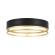 Load image into Gallery viewer, Gold Ring Accent Black Round Dimmable LED Ceiling Light
