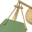 Load image into Gallery viewer, Mid-Century 1-Light Brass Green Cone Wall Sconce
