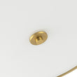 Load image into Gallery viewer, 20" Mid-Century Brass White Fabric Round Drum Ceiling Light
