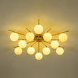 Load image into Gallery viewer, Mid-Century Tiered Frosted Glass Bubble Round Sputnik Ceiling Light
