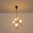 Load image into Gallery viewer, Mid-Century Tiered Frosted Glass Globe Sputnik Entry Chandelier
