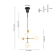 Load image into Gallery viewer, Mid-Century Tiered Frosted Glass Globe Sputnik Entry Chandelier
