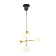 Load image into Gallery viewer, Mid-Century Tiered Frosted Glass Globe Sputnik Entry Chandelier
