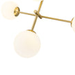 Load image into Gallery viewer, Mid-Century Tiered Frosted Glass Globe Sputnik Entry Chandelier
