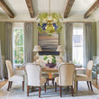 Load image into Gallery viewer, Mid-Century 6-Light Green Leaf Sunburst Sputnik Chandelier
