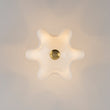 Load image into Gallery viewer, Milk White Art Glass Pleated Flower Ceiling Light
