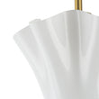 Load image into Gallery viewer, Milk White Art Glass Pleated Flower Ceiling Light
