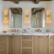 Load image into Gallery viewer, Modern Brass 2-Light Sand Glass Up Down Vanity Wall Lamp

