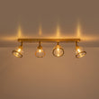 Load image into Gallery viewer, Modern 4-Light Adjustable Glass Bell Shade Ceiling Track Light
