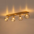 Load image into Gallery viewer, Modern 4-Light Adjustable Glass Bell Shade Ceiling Track Light
