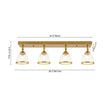 Load image into Gallery viewer, Modern 4-Light Adjustable Glass Bell Shade Ceiling Track Light
