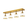 Load image into Gallery viewer, Modern 4-Light Adjustable Glass Bell Shade Ceiling Track Light
