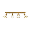 Load image into Gallery viewer, Modern 4-Light Adjustable Glass Bell Shade Ceiling Track Light
