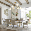 Load image into Gallery viewer, Modern 6-Light Brass Frosted Glass Globe Branched Chandelier
