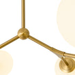 Load image into Gallery viewer, Modern 6-Light Brass Frosted Glass Globe Branched Chandelier
