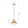 Load image into Gallery viewer, Modern Farmhouse 1-Light Brass Metal Cone Shade Pendant
