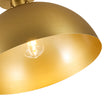 Load image into Gallery viewer, Modern Minimalist 1-Light Brass Metal Dome Semi Flush Mount
