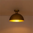 Load image into Gallery viewer, Modern Minimalist 1-Light Brass Metal Dome Semi Flush Mount
