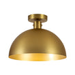 Load image into Gallery viewer, Modern Minimalist 1-Light Brass Metal Dome Semi Flush Mount
