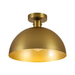 Load image into Gallery viewer, Modern Minimalist 1-Light Brass Metal Dome Semi Flush Mount
