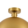 Load image into Gallery viewer, Modern Minimalist 1-Light Brass Metal Dome Semi Flush Mount
