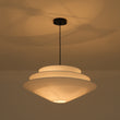 Load image into Gallery viewer, Modern Farmhouse Round Tiered Fabric Saucer Cage Chandelier
