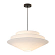 Load image into Gallery viewer, Modern Farmhouse Round Tiered Fabric Saucer Cage Chandelier
