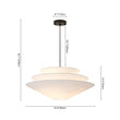 Load image into Gallery viewer, Modern Farmhouse Round Tiered Fabric Saucer Cage Chandelier
