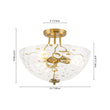 Load image into Gallery viewer, Modern Farmhouse Wide Bowl Water Glass Ceiling Light
