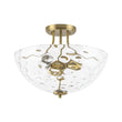 Load image into Gallery viewer, Modern Farmhouse Wide Bowl Water Glass Ceiling Light
