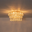 Load image into Gallery viewer, Modern Luxury Brass 3-Tier Round Crystal Drop Ceiling Light
